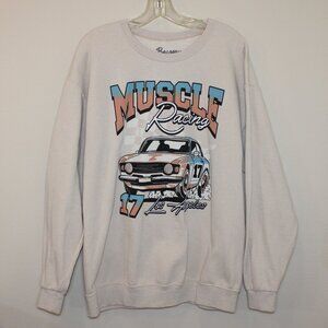 Muscle Car Racing crew neck sweatshirt Large long sleeve #17 LA Bowery Supply Co
